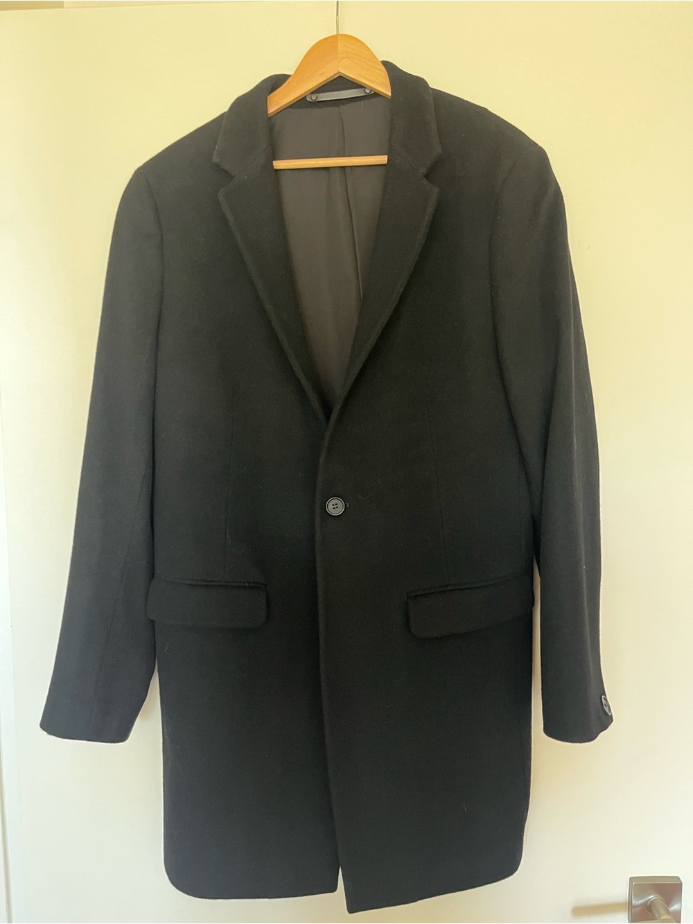 AllSaints Black Wool Coat